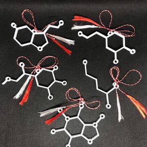 Martisoare Printate 3D – Molecule – Set 5 buc.